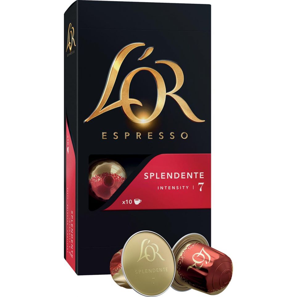 douwe egberts capsules de cafe l or intensity 7 splendente paquet de 10 capsules
